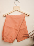 Linen Lux – Peach Linen Top & Bottom Set for Kids