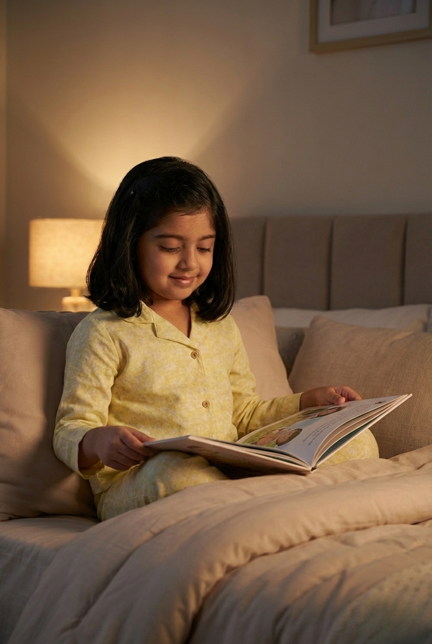 Golden Hour – Soft Yellow Floral Cotton Pajama Set for Kids