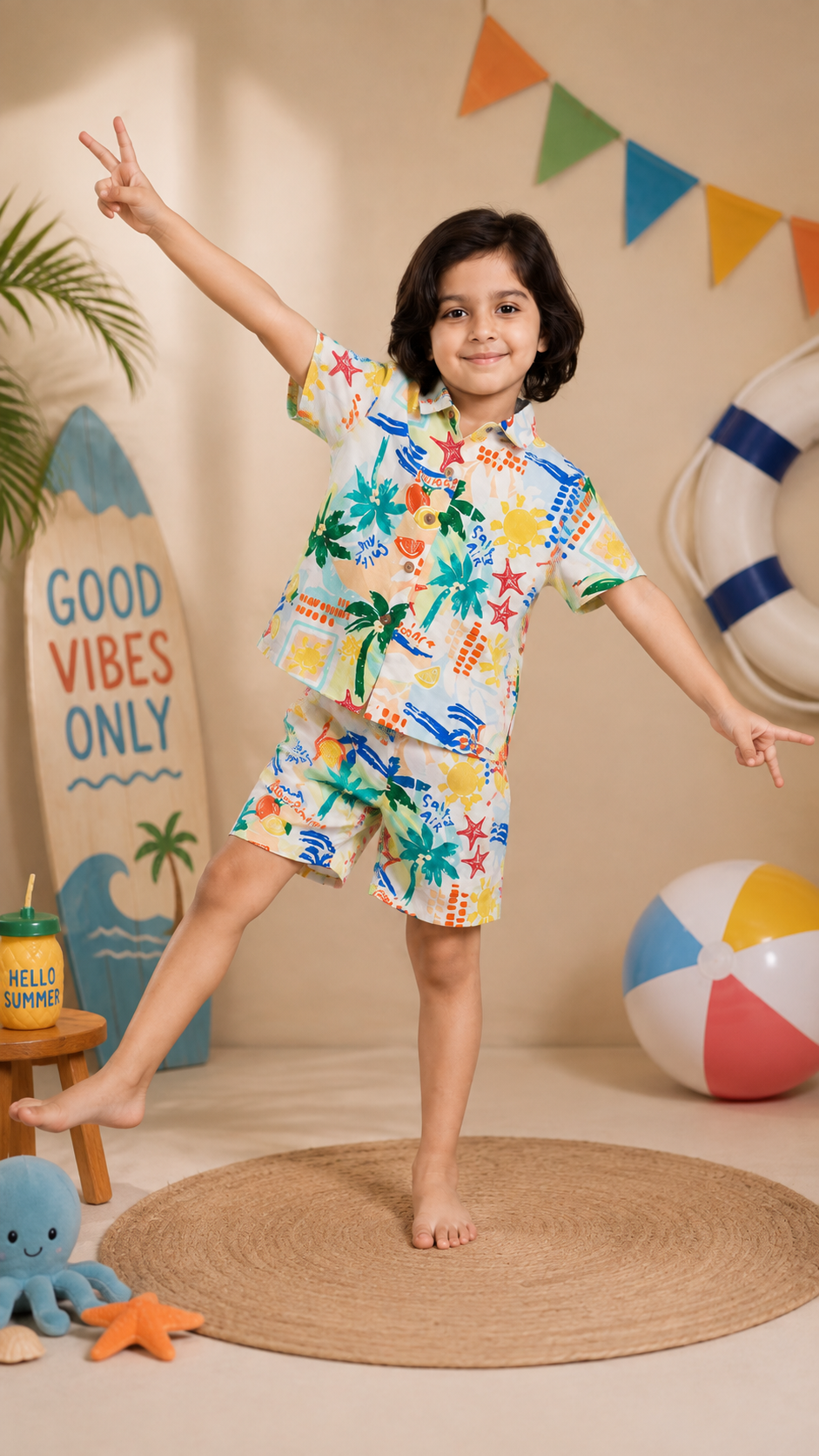 Cotton Top & Shorts Set for Kids