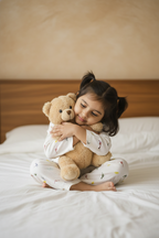 honey hugs kids dino print linen nightwear set for comfortable sleep