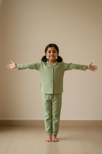 Plain Green Linen Co-Ord Set – Soft, Breathable & Lightweight