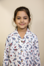 White printed kids sleepwear outfit