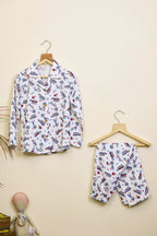 Full body kids white pajama set