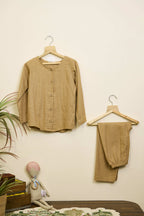 Minimal brown loungewear set for children