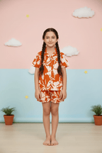 Soft Rayon Cord Set for Kids – Orange