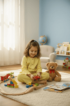 Sunrise Glow – Yellow Linen Kurta & Pant Set for Girls